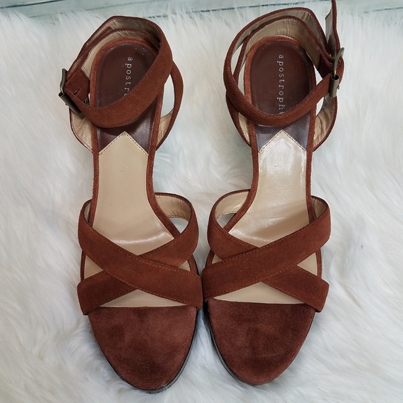 Apostrophe Shoes - Apostrophe  heels size 8 brown or blue